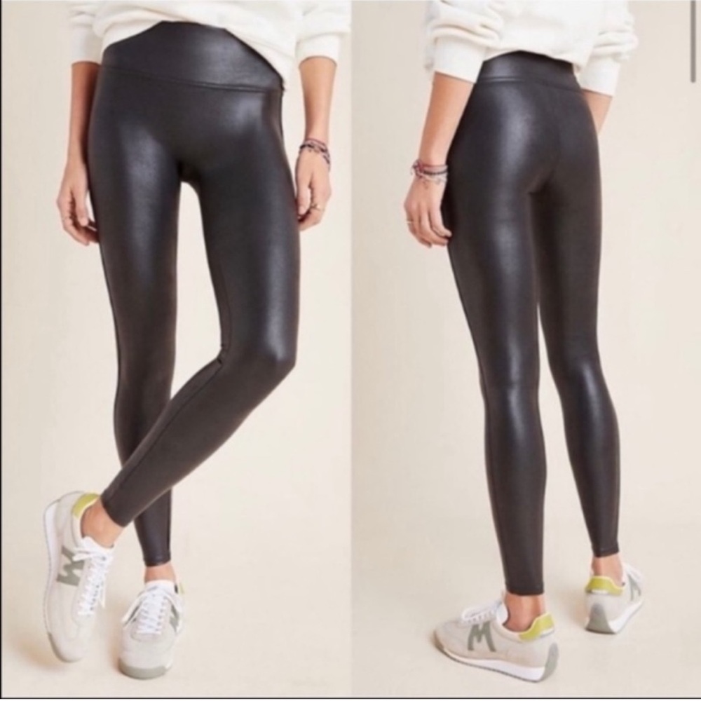 Spanx Black Metallic Leggings